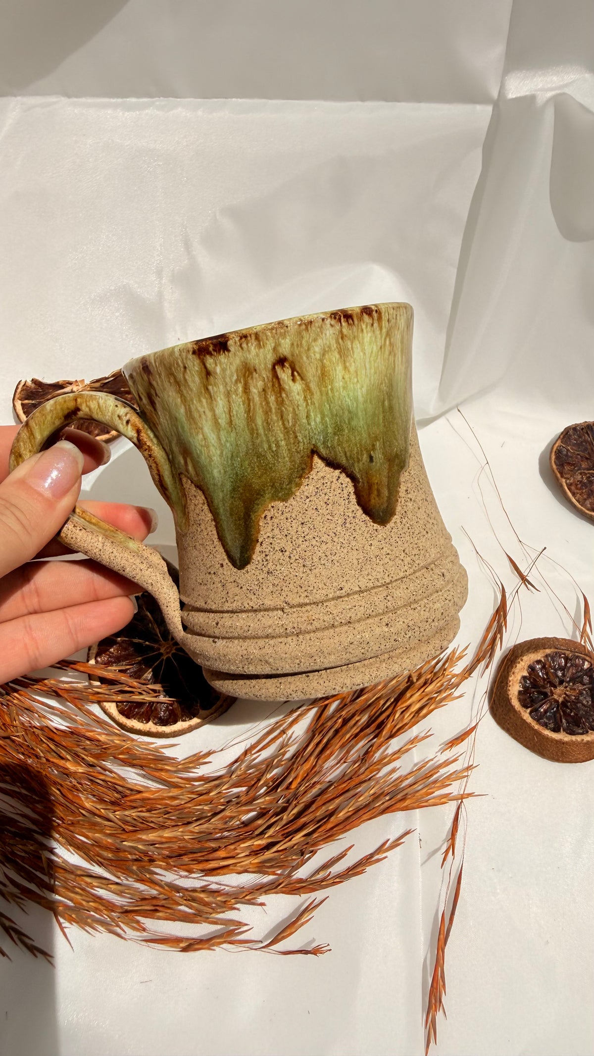 Caneca curvada verde