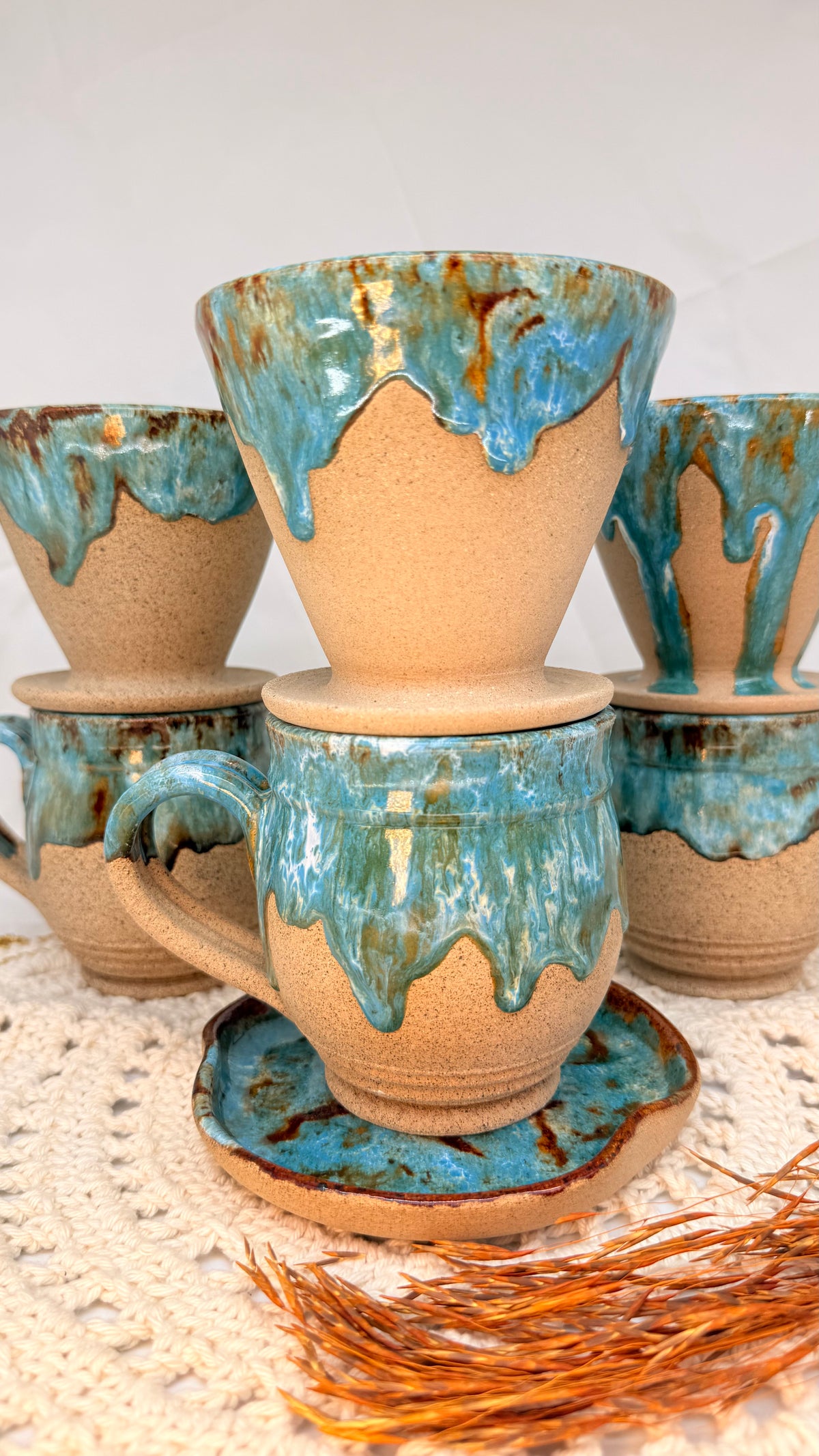 Kit caneca coador ambar