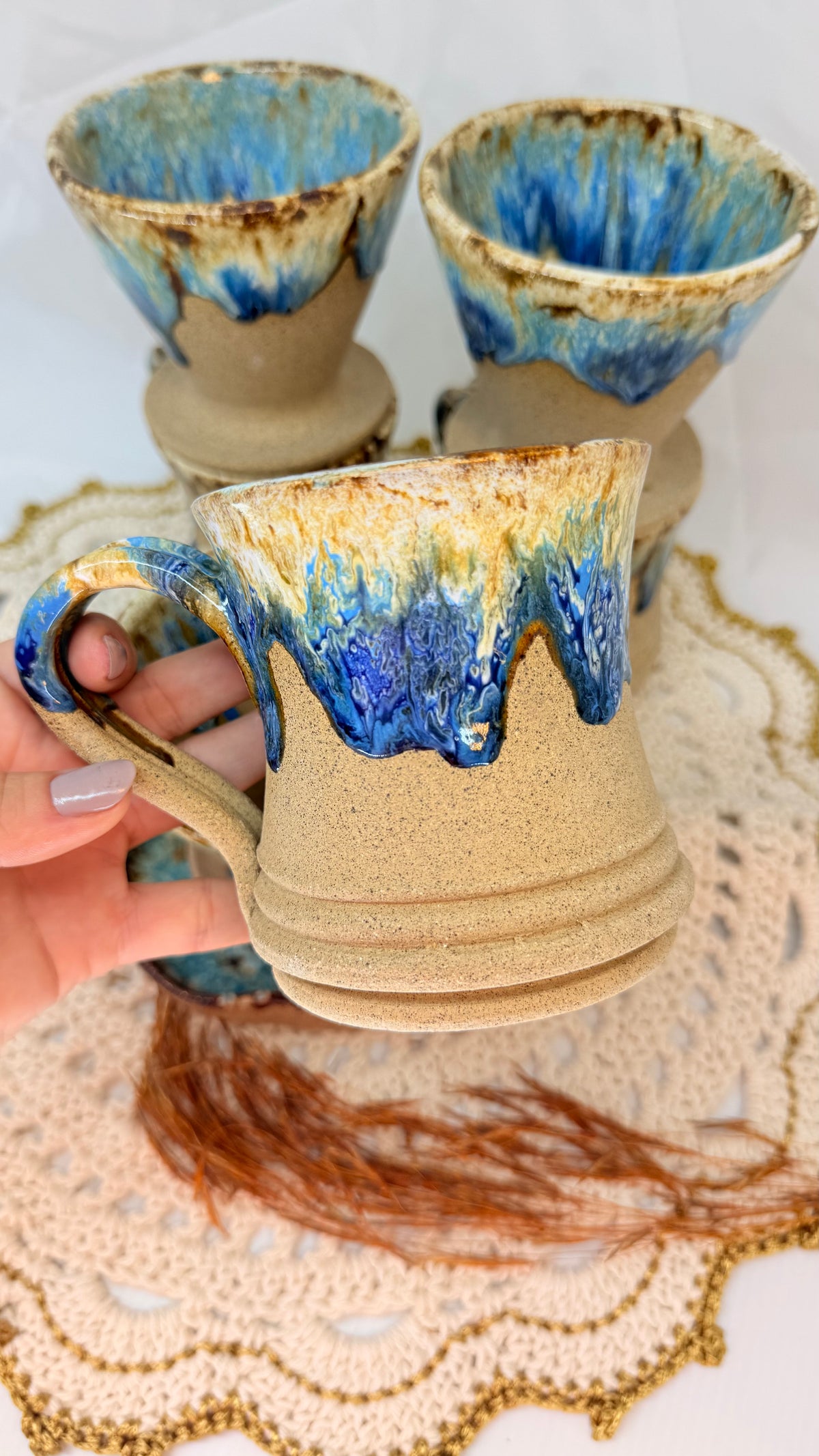 Caneca curvada mar