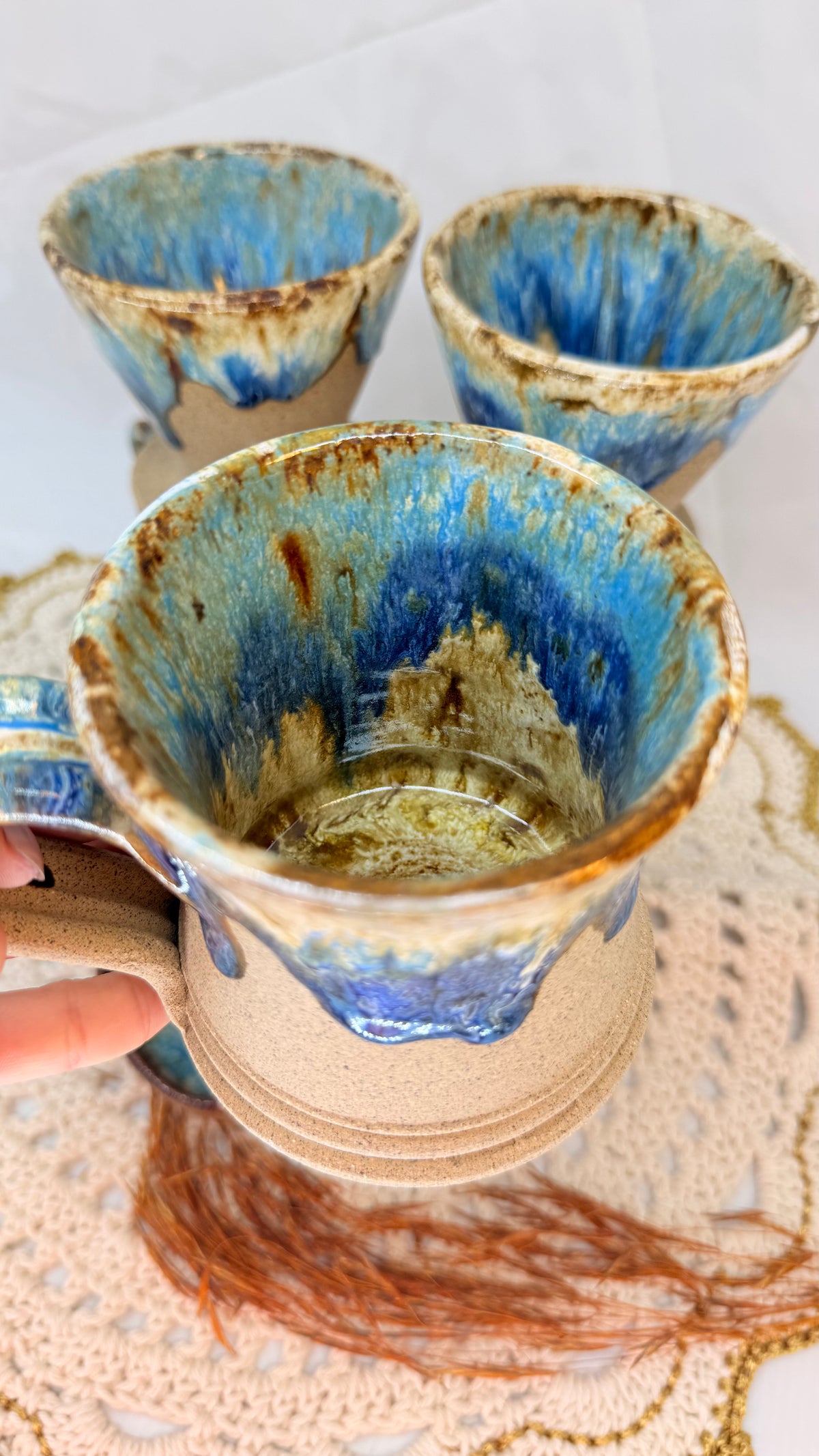 Caneca curvada mar