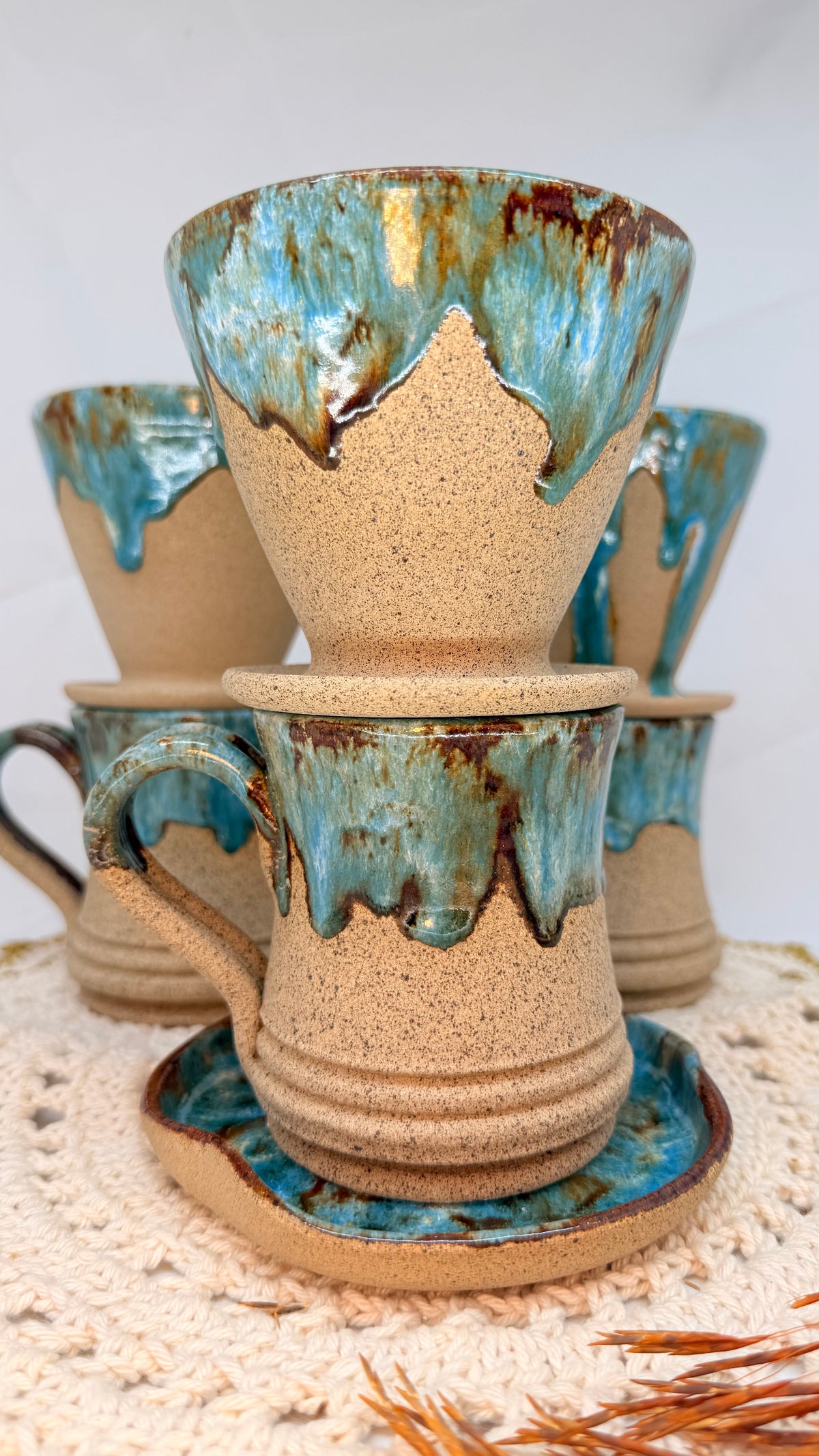 Kit caneca coador ambar