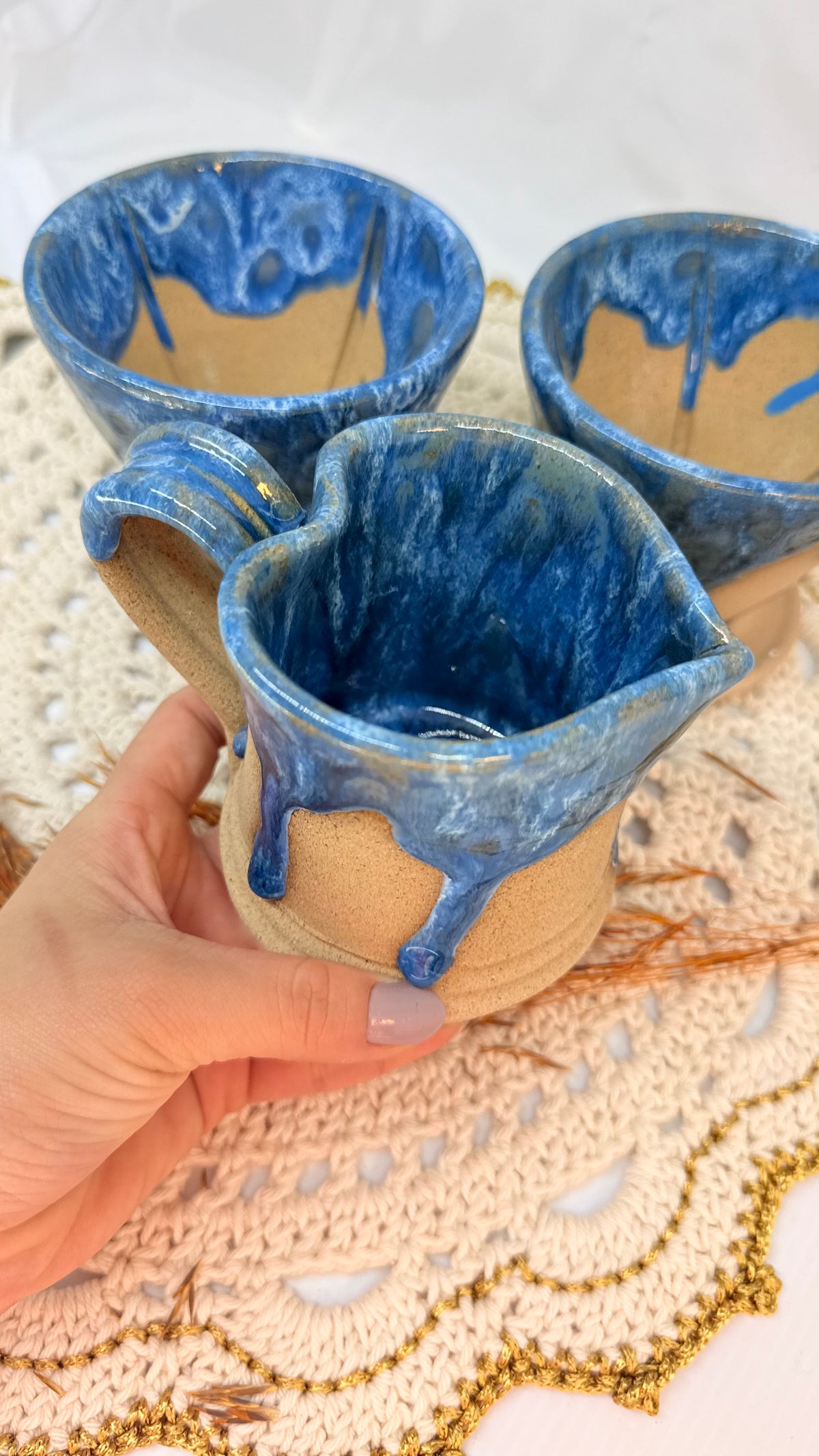Caneca coração azul