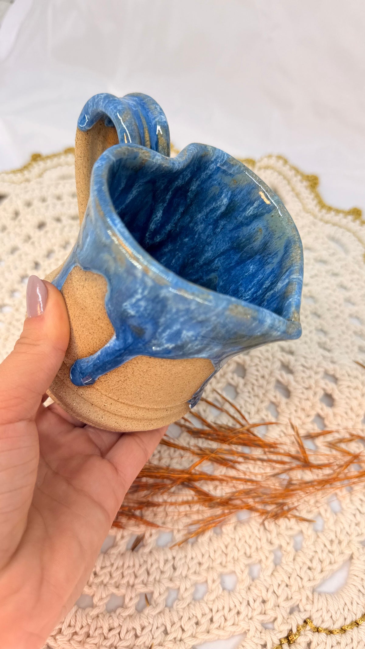 Caneca coração azul
